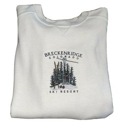 Vtg Breckenridge Colorado Ski Resort Sweatshirt Sweater Size Large Snowboarding