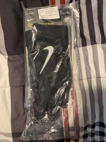 Black New XL Nike Huarache Elite Batting Gloves