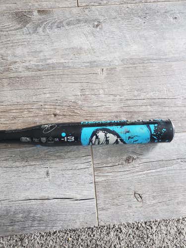 Black Used Kid Pitch (9YO-13YO) 2019 DeMarini Hybrid Bustos Bat (-13) 18 oz 28"