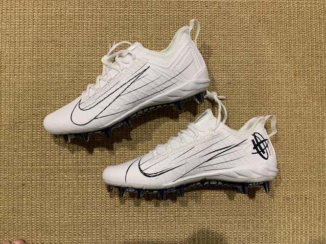 Nike Alpha Huarache 7 Pro Lacrosse Cleat (Men's 11.5, White)