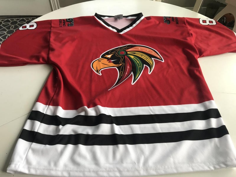 Hockey Jersey - (New) Hawk Red Adult Unisex Team Jersey - Large - SKU # 187