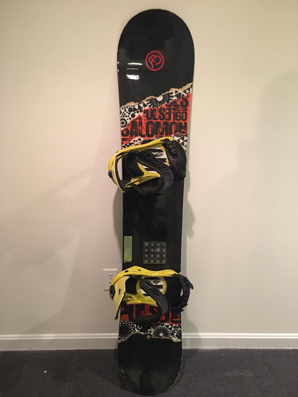 SALOMON スノーボード PULSE156 ビンディング、ケース、ゴーグル付