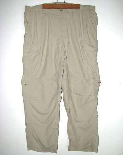 Columbia Titanium Omin-Dry Men's Tan Convertible Cargo Pants Shorts - Size XL