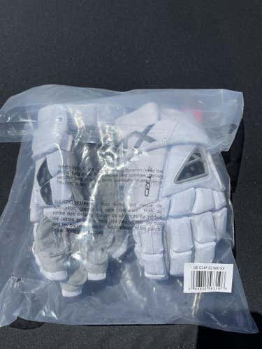 White New Player's STX 13" Cell IV Lacrosse Gloves