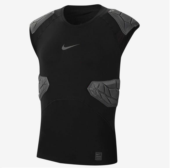 mens football XL nike pro hyperstrong 4 pad compression shirt/top ao6225
