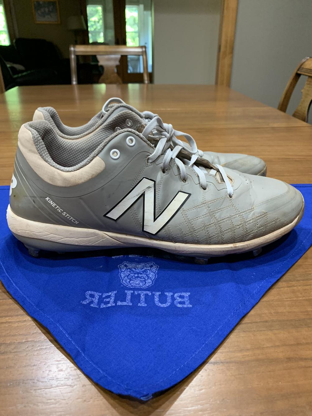 Gray Men's Metal New Balance Cleats 