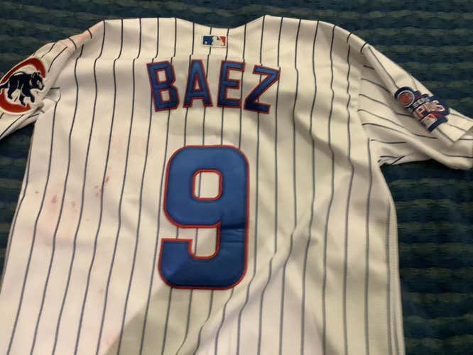 Chicago Cubs Javier Baez jersey Youth Large