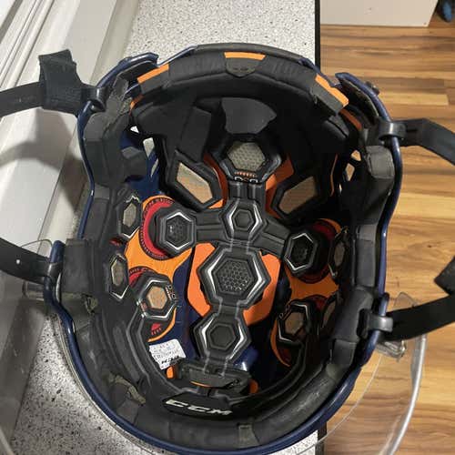 Blue Used Medium CCM Tacks 710 Pro Stock Helmet