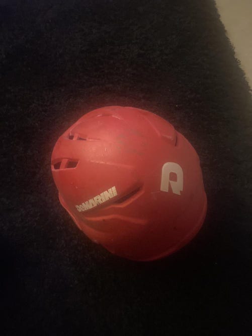 Red Used 6 3/4 Wilson Batting Helmet