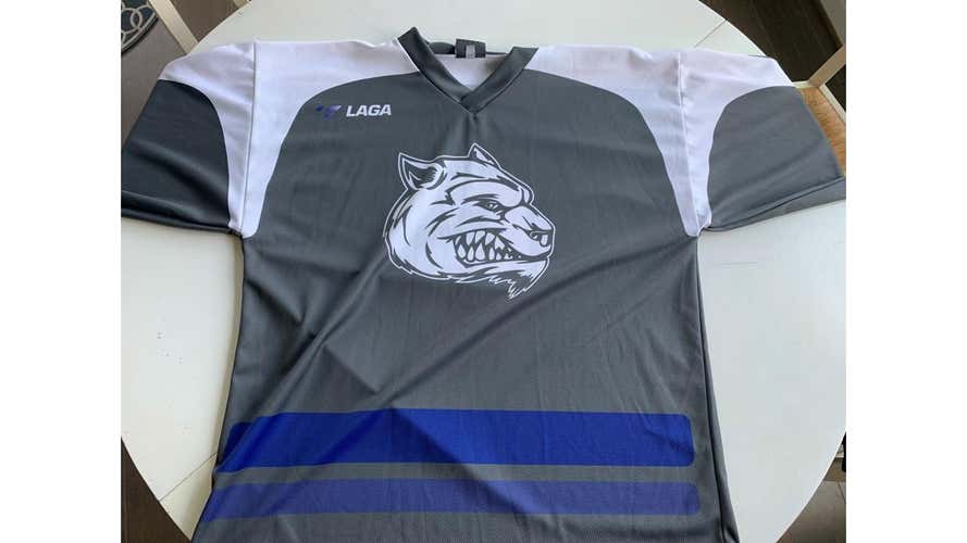 Hockey Jersey - (New) Grey Logod Adult Unisex Team Jersey - XL - SKU #183