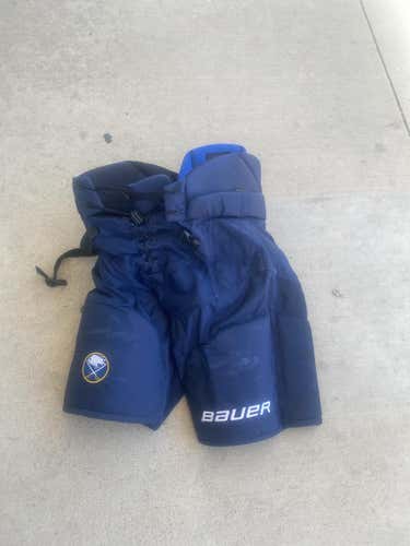 Buffalo Sabers Stock Blue Used Large Bauer Pro Stock Nexus Custom Pro Hockey Pants