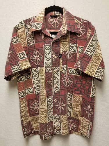 Vintage Kau Kauwa Men's Size M Medium 100% Cotton Short Sleeve Hawaiian Shirt