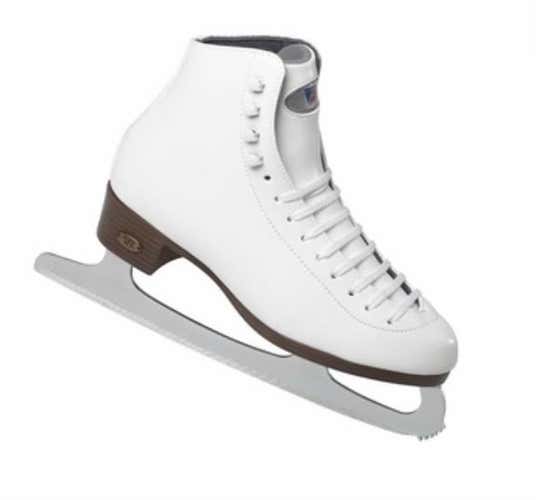 Youth White Used Riedell Size 3 Figure Skates