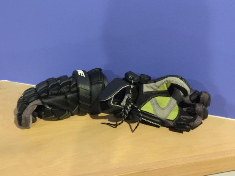 Black New Player's Brine LGLESQ13 Lacrosse Gloves 13"