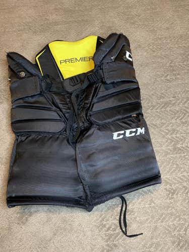 Black New Senior Small CCM Premier Hockey Goalie Pants