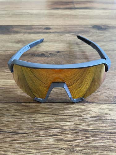 NEW 100% S3 Sunglasses - Grey Frame w/ Red Multilayer Lens