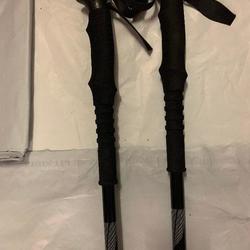Telescopic adjustable Ski poles adult ski poles 115cm-135cm Alu 7075 bk/Grey