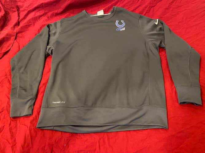 Indianapolis Colts #93 Team Issued / Used Dark Gray Adult XXL Nike Pullover Sweatshirt