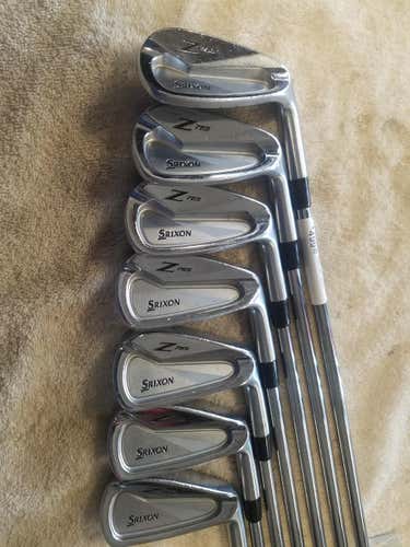 Used Men's Srixon Right Handed Z 765 Iron Set Stiff Flex Steel Shaft