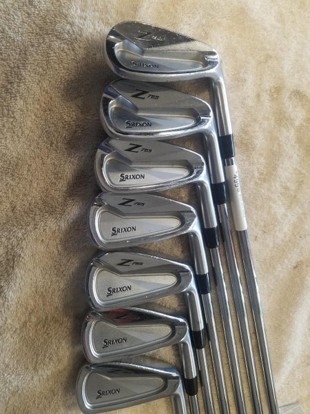 Used Men's Srixon Right Handed Z 765 Iron Set Stiff Flex Steel Shaft