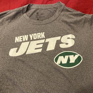 New York Jets NFL Nike Gray Long Sleeve T-Shirt Size Large