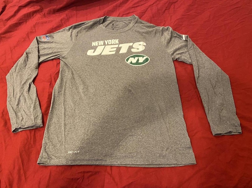 Nike Men's New York Jets Sideline Player Black Long Sleeve T-Shirt