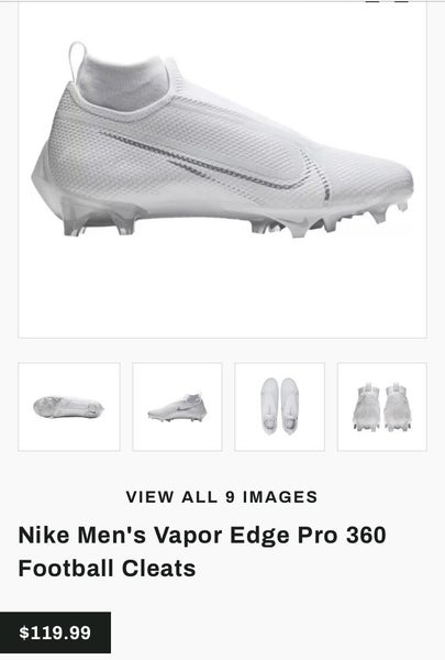 White Men's Molded Cleats Vapor Edge Pro 360