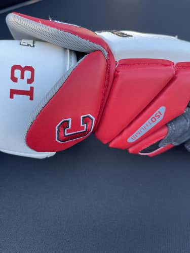 Cornell Red New Player's STX 13" Stallion 500 Lacrosse Gloves