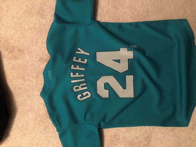 Green Used Men's Youth Large Majestic Jersey