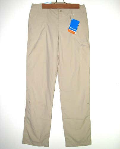 NEW Columbia Aruba Roll Up PFG Omni-Shade Classic Straight Tan Pants  -Sz.4 NWT