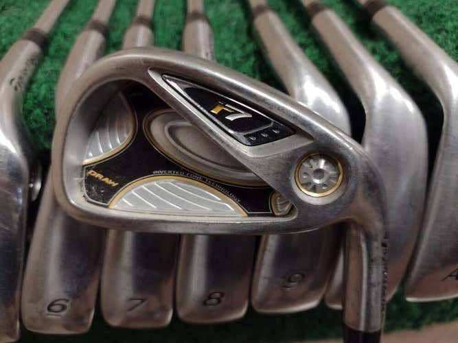 Taylormade R7 Draw Golf Iron Set 4-PW, AW Regular Flex Steel Shaft T-Step 90