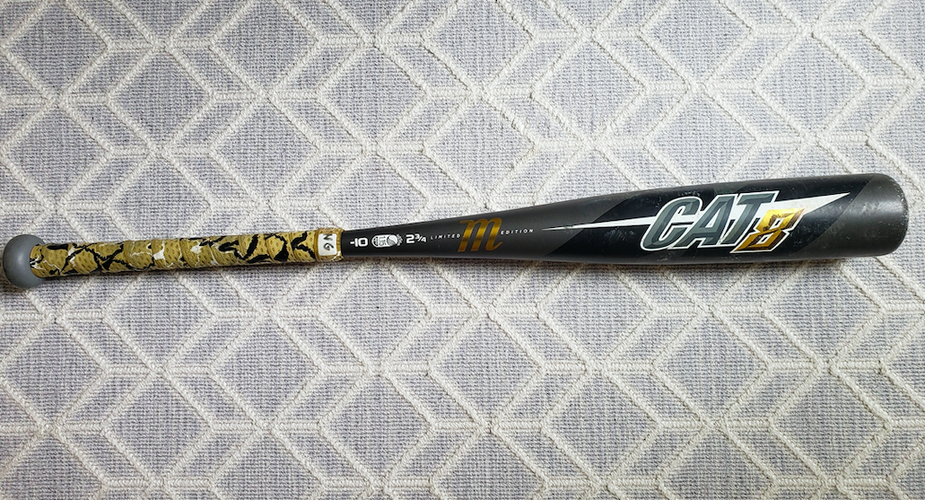 Marucci CAT 8  USSSA Limited Edition Black + Gold Bat (-10) 29" 19 oz