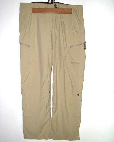 ExOfficio Women's Tan Khaki Nylon Cargo Roll Snap Up Pants - Size 6 / 29" Inseam