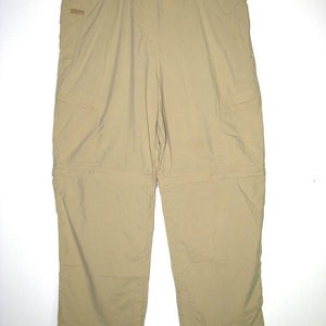 ExOfficio Insect Shield Women's Tan Nylon Zip-off Convertible Pants Shorts~Sz.14