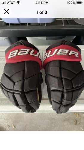 Black Senior Bauer 13" Pro Stock Supreme 2S Pro Gloves