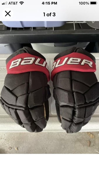 Black Senior Bauer 13" Pro Stock Supreme 2S Pro Gloves