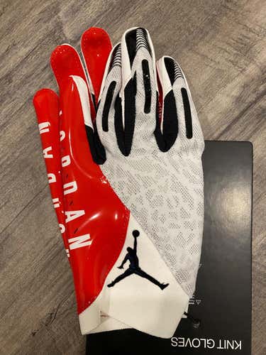 Jordan Knit Football Receiver Gloves - Red - Large L Nike Cleats Rare!!!