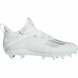 New adidas Adizero JR ef3474 youth Football/lacross Cleats, Size 5 white