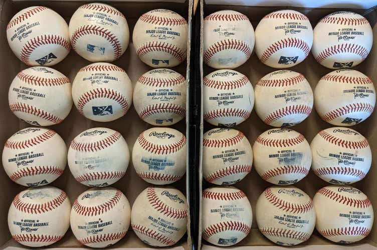 Used Rawlings Baseballs 6 Baseballs MLB/MILB -