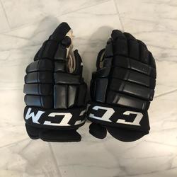 Black Used CCM 14" Pro Stock Gloves