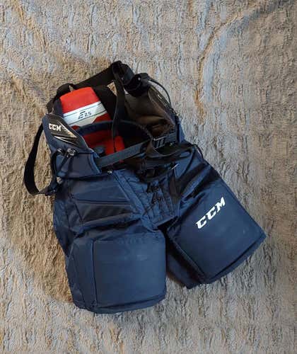 Blue Used Junior Small CCM E2.5 Hockey Goalie Pants