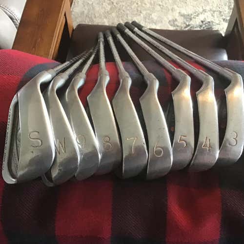 Used Men's Ping Left Hand Eye 2 Iron Set Regular Flex Steel Shaft, Red dot, 3-SW.