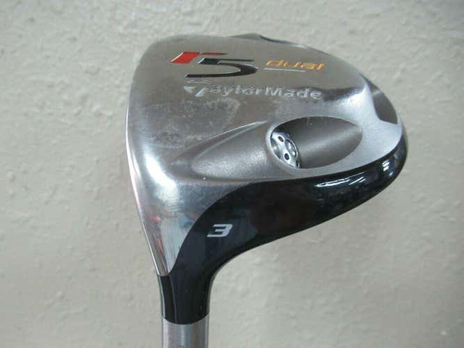 LEFT HAND TAYLORMADE R5 DUAL FAIRWAY WOOD #3 15* FACTORY 55g REGULAR FLEX
