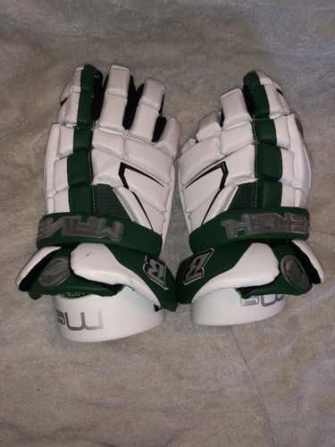 White Used Maverik 13" Lacrosse Gloves