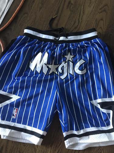 New Blue XL Orlando Magic Throwback Shorts