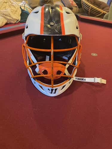 UVA Game-Worn White Used Adult Warrior Evo Helmet