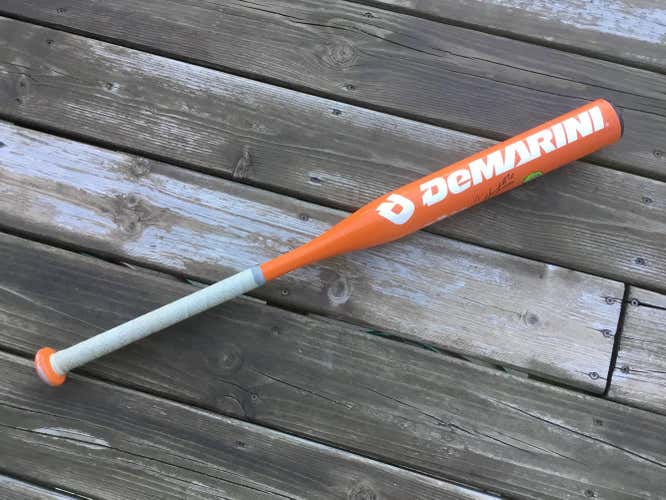 Orange Used Kid Pitch (9YO-13YO) DeMarini Alloy Bustos Bat (-11) 19 oz 30"