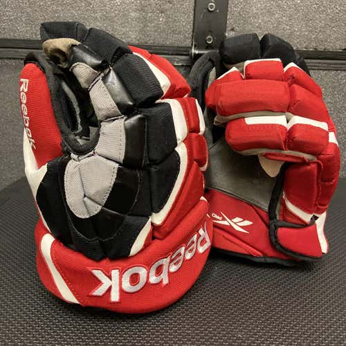 Reebok 11K KFS PRO Hockey Gloves • Carolina Hurricanes Team Pro Stock 14” Gloves
