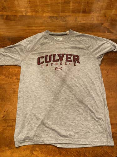 Gray Used Culver Prep Lacrosse Men's Adult Medium Adidas Shirt