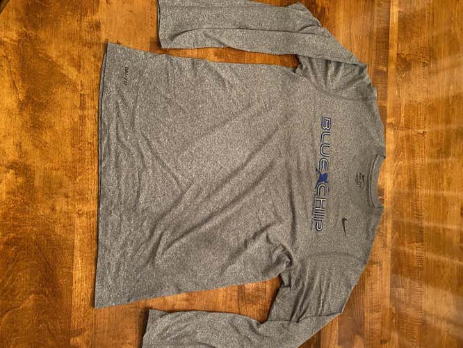 Gray New Men's Nike Blue Chip Adult Medium Long Sleeve Shirt